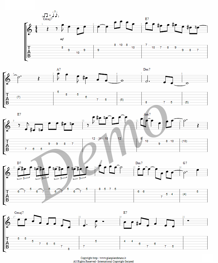 All Of Me  trascrizione assolo per chitarra